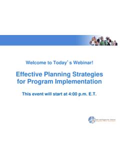 Effective Planning Strategies for Program Implementation