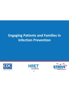 Engaging Patients and Families in Infection Prevention