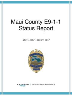 Maui County E9-1-1 Status Report - Department