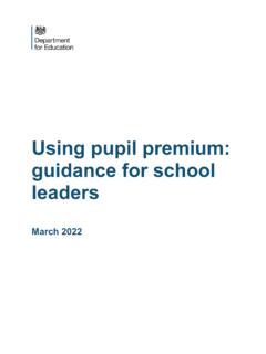 Using pupil premium: guidance for school leaders