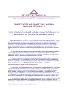 COMPETENCIES AND COMPETENCY MODELS: …
