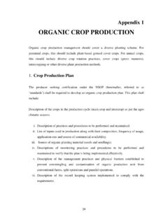 ORGANIC CROP PRODUCTION - APEDA