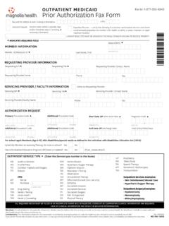 Mississippi - Outpatient Medicaid Prior Authorization Fax …