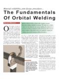 The Fundamentals Of Orbital Welding - pro-fusiononline.com