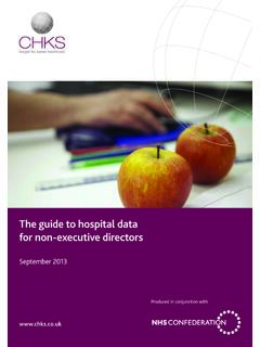 The guide to hospital data for non-executive directors - CHKS