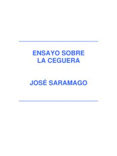ENSAYO SOBRE LA CEGUERA JOS&#201; SARAMAGO