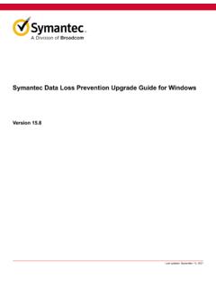 Symantec Data Loss Prevention Upgrade Guide for Windows