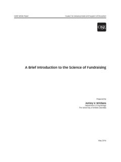 A Brief Introduction to the Science of Fundraising