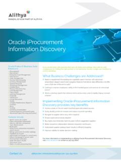 Oracle iProcurement Information Discovery - Edgewater Ranzal