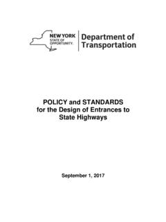 POLICY and STANDARDS for the Design of Entrances to …