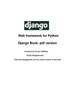 Web framework for Python Django Book: pdf version