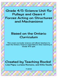 Grade 4/5 Science Unit for Pulleys and Gears &amp; …