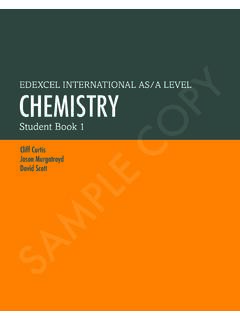 EDEXCEL INTERNATIONAL AS/A LEVEL CHEMISTRY