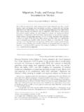Migration, Trade, and Foreign Direct Investment in …