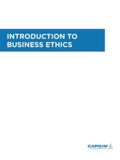 INTRODUCTION TO BUSINESS ETHICS - Capsim