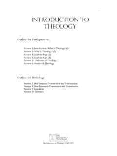 Introduction to Theology - Bible