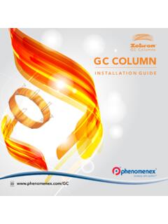 GC Columns GC COLUMN - Phenomenex