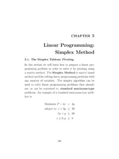 Linear Programming: Simplex Method - Cabrillo …