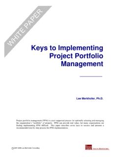 Implementing Project Portfolio Management