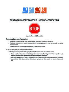 A501-2703LIC - Temporary Contractor's License Application