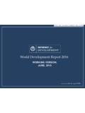 World Development Report 2016 - World Bank Group