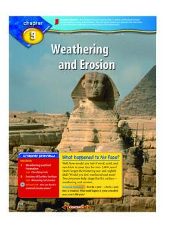 Chapter 9: Weathering and Erosion - Griffith Public Schools