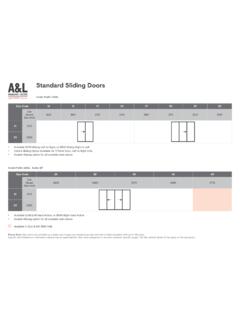 Standard Sliding Doors - A&amp;L