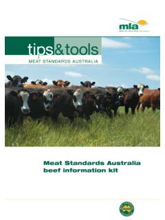 Meat Standards Australia beef information kit