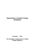 Approaches to Climate Change Adaptation - env