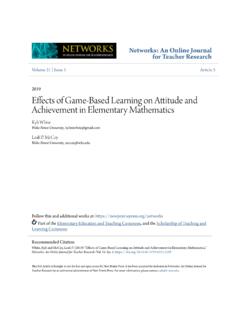 Effects of Game-Based Learning on Attitude and Achievement ...