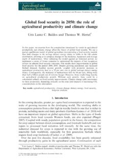 Global food security in 2050: the role of agricultural ...