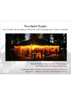 Two-Spirit People: Sex, Gender &amp; Sexuality in Historic and ...