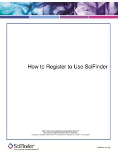 How to Register to Use SciFinder - CAS