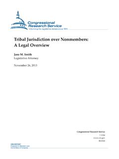 Tribal Jurisdiction over Nonmembers: A Legal Overview
