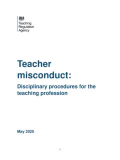 Teacher misconduct - GOV.UK