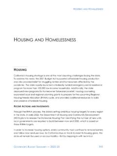 HOUSING AND H - ebudget.ca.gov