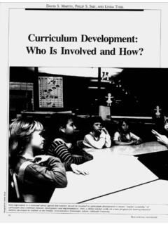 Curriculum Development: Who Is Involved and How?