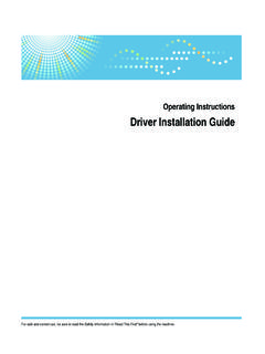 Driver Installation Guide - Ricoh