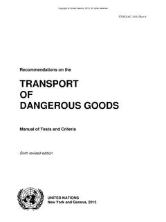 Recommendations on the TRANSPORT OF DANGEROUS …
