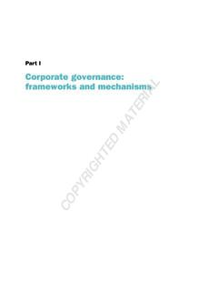 Corporate governance: frameworks and mechanisms