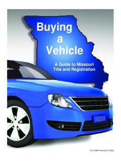 5687- Buying A Vehicle - Missouri