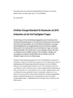 Erh&#246;hter Energie-Standard f&#252;r Neubauten ab 2016
