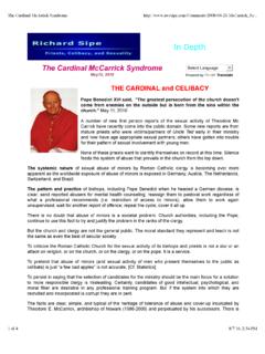 The Cardinal McArrick Syndrome
