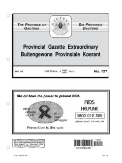 Provincial Gazette Extraordinary Buitengewone …