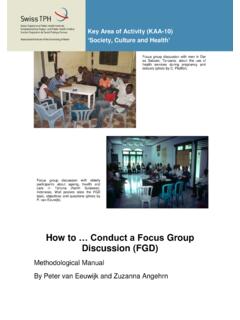 How to … Conduct a Focus Group Discussion (FGD)