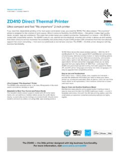 ZD410 Direct Thermal Printer - Zebra Technologies