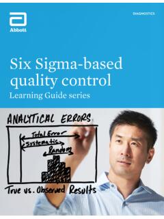 Six Sigma-based quality control