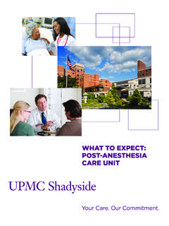 WHAT TO EXPECT: POST-ANESTHESIA CARE UNIT