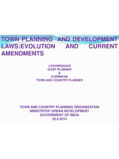 TOWN PLANNING AND DEVELOPMENT LAWS:EVOLUTION …
