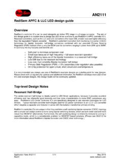 AN2111 - RediSem Semiconductor Design &amp; Development